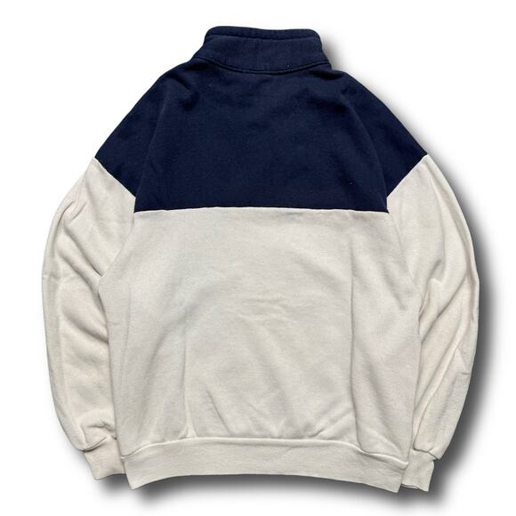 Military US Air Force 1987 Vintage White Navy Zip Up Sweater - Picture 2 of 8